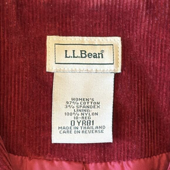 L.L.Bean Women's Corduroy Blazer Red Size 10 - Picture 5 of 6